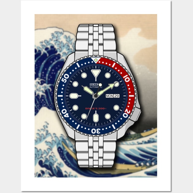 Seiko SKX Diver's Watch Wall Art by HSDESIGNS